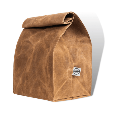 Asebbo Waxed Canvas reusable lunch bag main image - brown