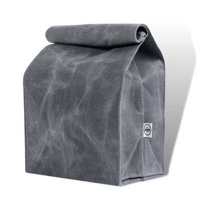 Asebbo Waxed Canvas reusable lunch bag main image - gray